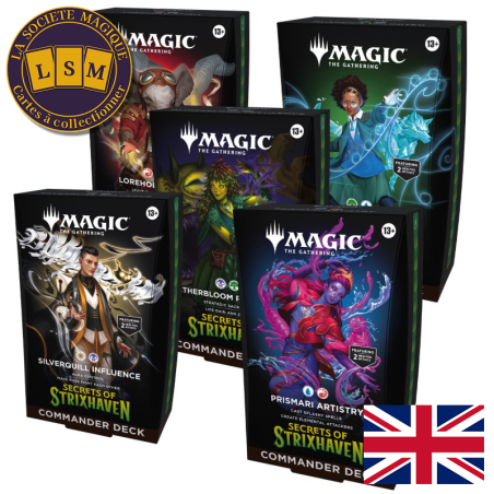 MTG - Display de 5 Decks Commander - Secrets Of Strixhaven - Anglais